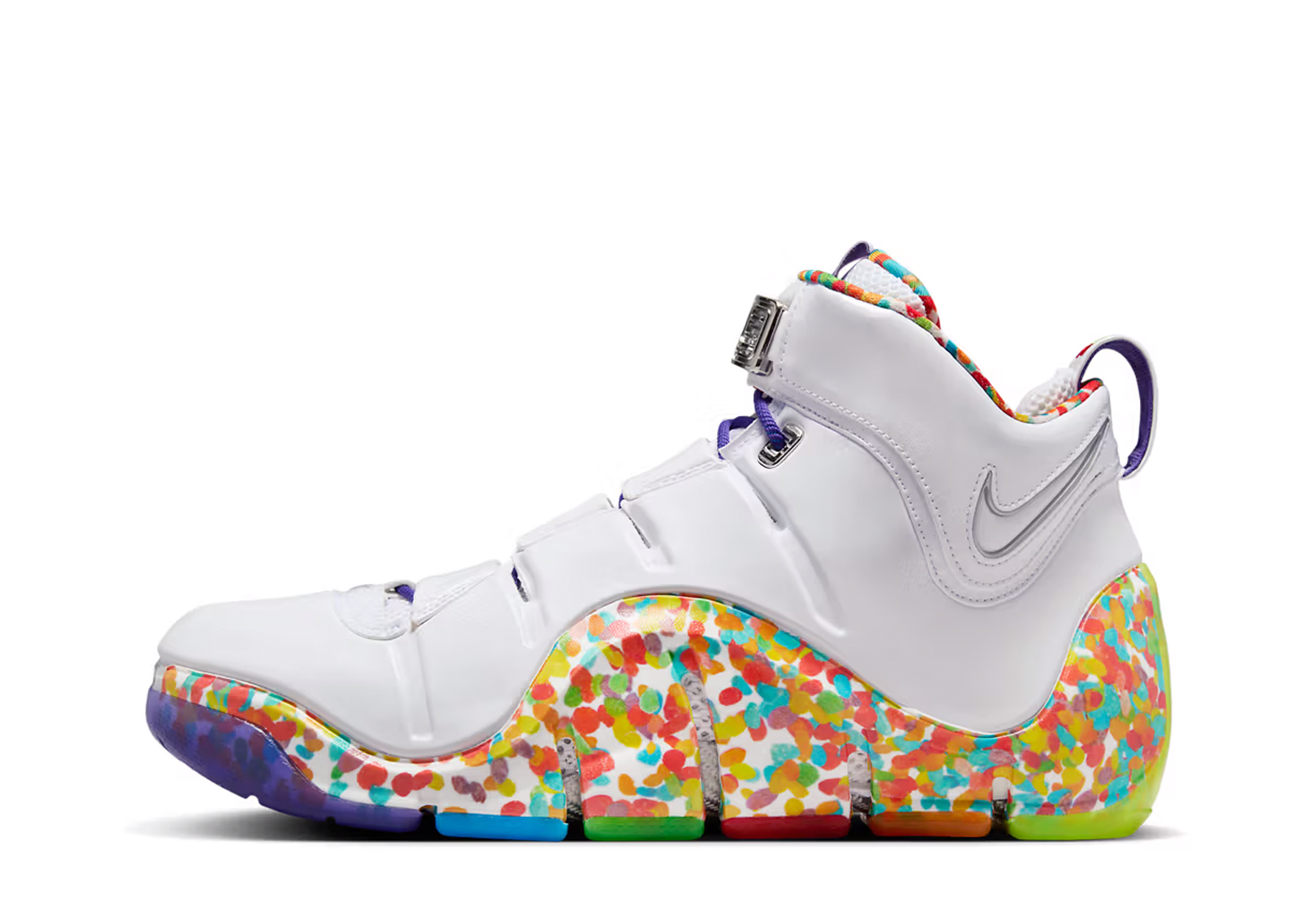 Nike LeBron 4 'Fruity Pebbles' (2024) White/True Red-Mean Green-Varsity Purple sneaker – authenticated on KLEKT