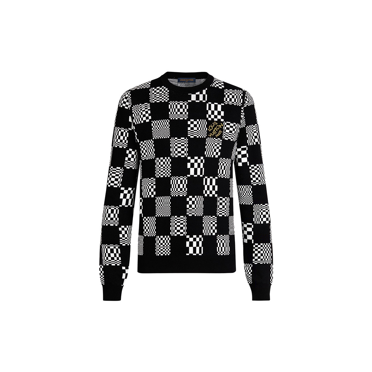 Luxury Louis Vuitton Distorted Damier Crewneck Jumper Sweatshirt Black White (2021) Black / White sneaker – authenticated on KLEKT