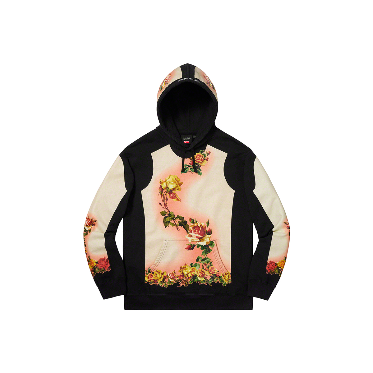 Supreme x Jean Paul Gaultier Floral Print JPG Hooded Sweatshirt Black (SS19) Black sneaker – authenticated on KLEKT