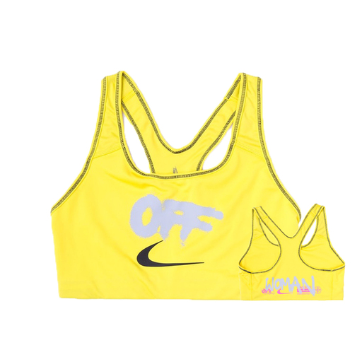 Off White x Nike Women's Sports Bra Opti Yellow (SS20) (2020)