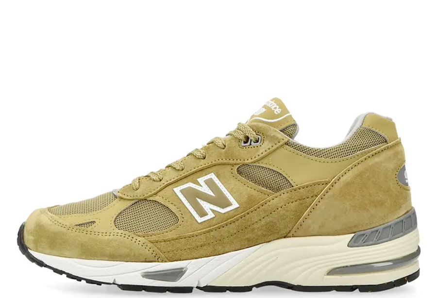 New Balance 991 Made in UK Green (2022) Green Moss/Cloud Cream sneaker – authenticated on KLEKT