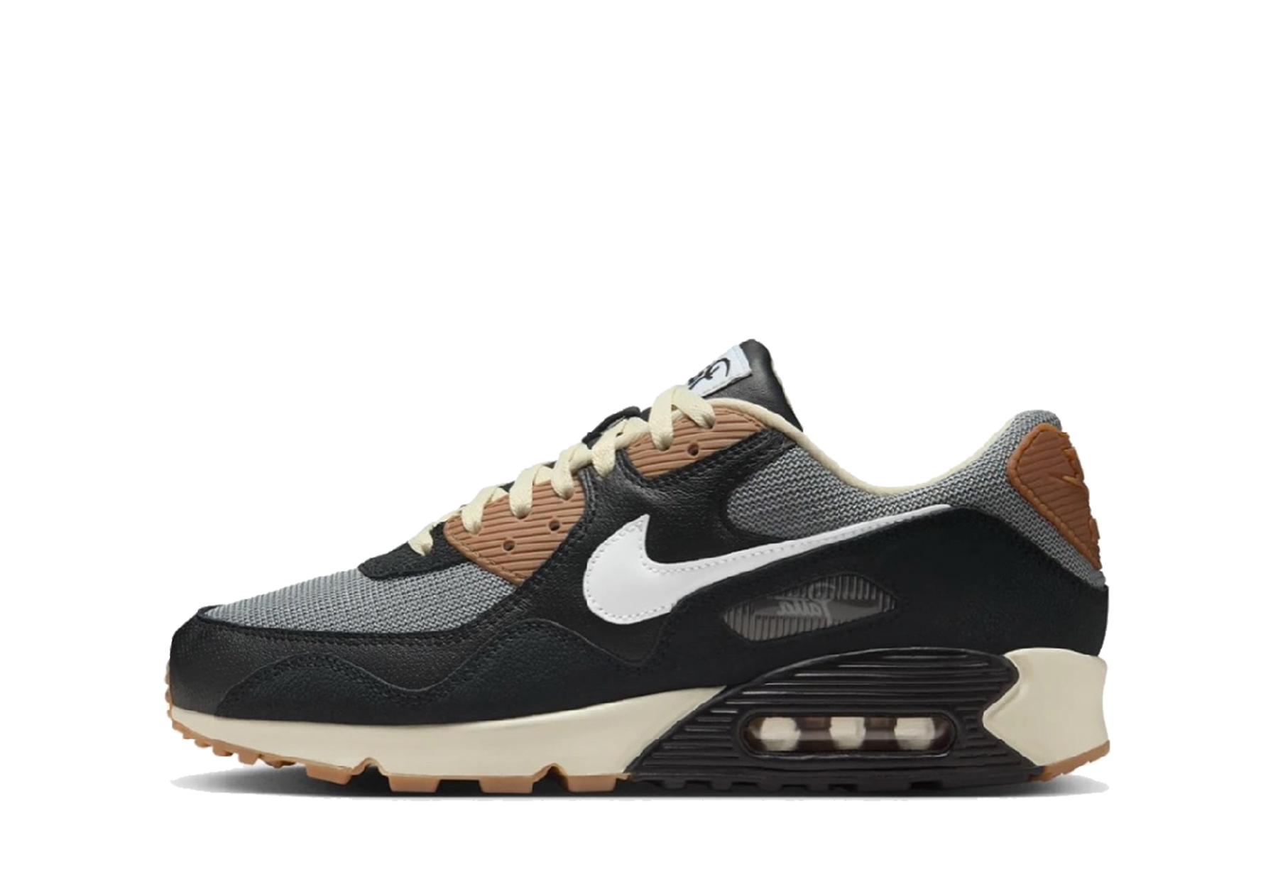Nike x Patta Air Max 90 Waves 'Black Gum' *𝗣𝗮𝘁𝘁𝗮 𝗘𝘅𝗰𝗹𝘂𝘀𝗶𝘃𝗲* (2025) Particle Grey/Coconut Milk/White/Black/Gum Medium Brown sneaker – authenticated on KLEKT