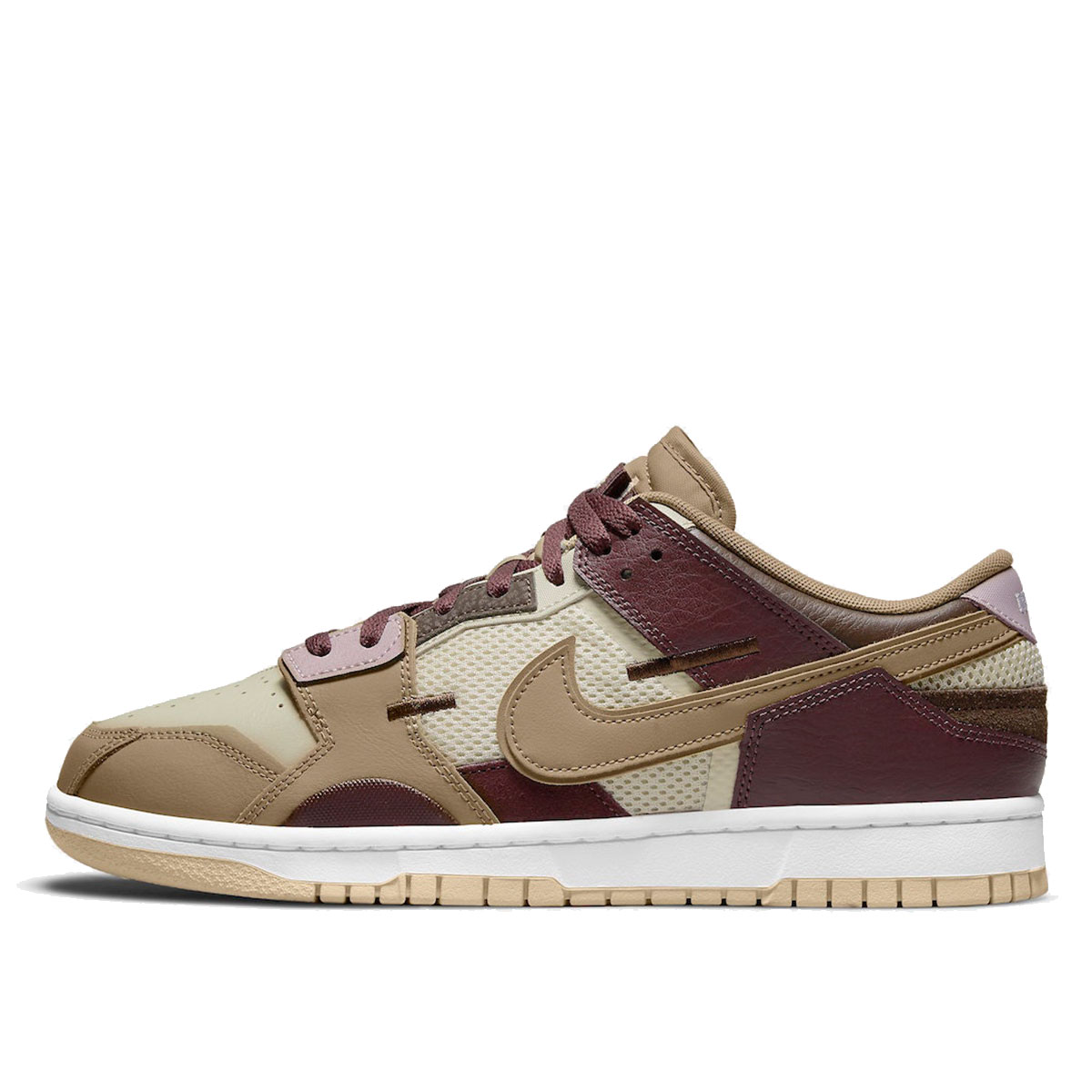 Nike Dunk Low Scrap Latte (2022) LATTE/MAROON/WHITE-KHAKI sneaker – authenticated on KLEKT