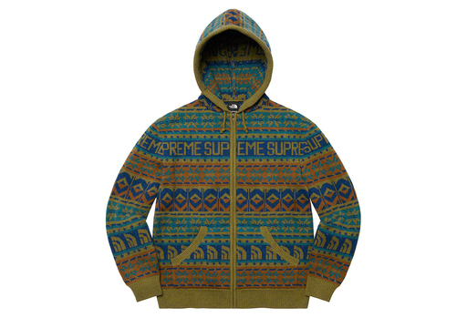 Supreme x The North Face® Zip Up Hooded Sweater Olive (FW22)