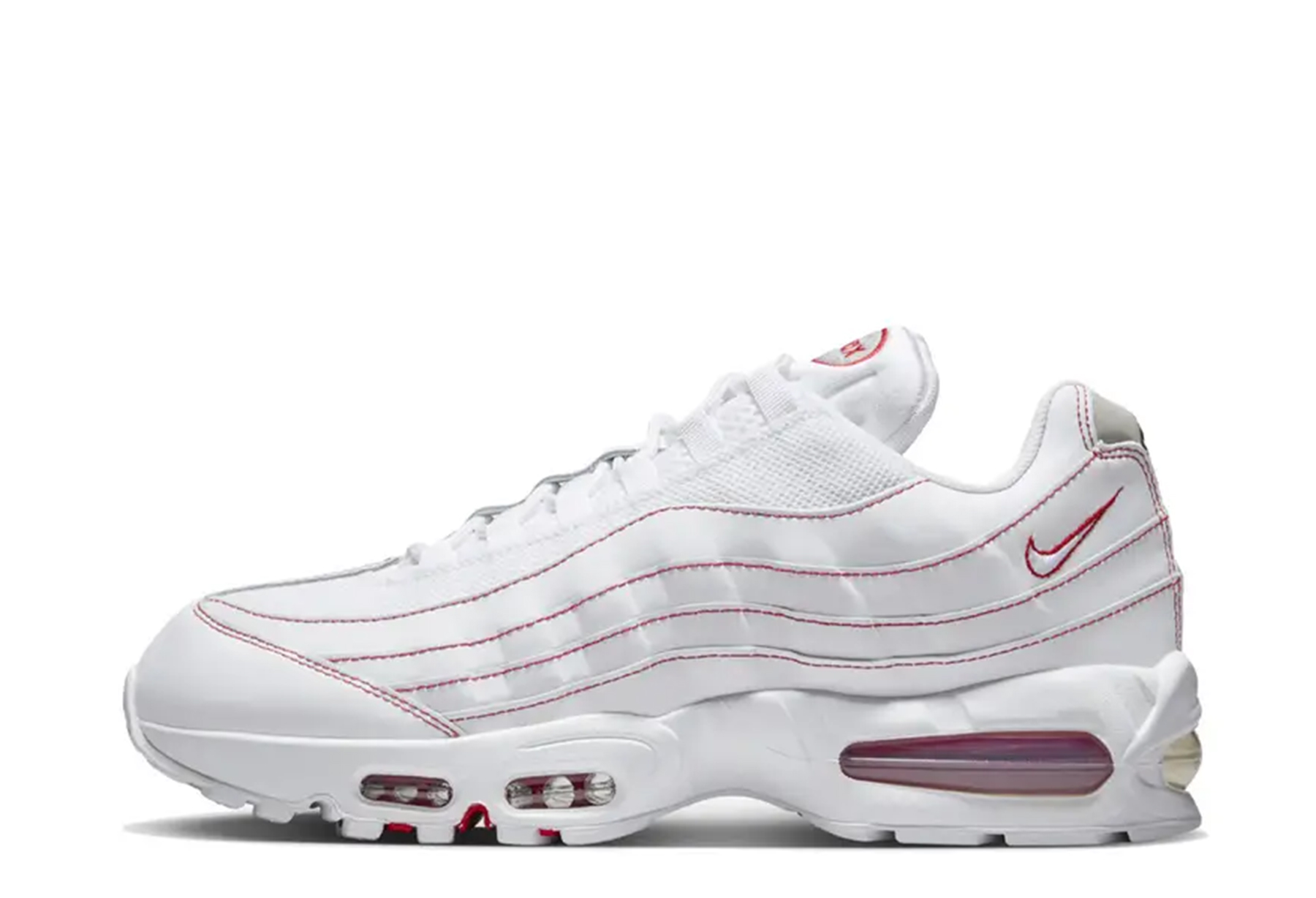 Nike Air Max 95 Big Bubble 'White University Red' (2025) WHITE sneaker – authenticated on KLEKT