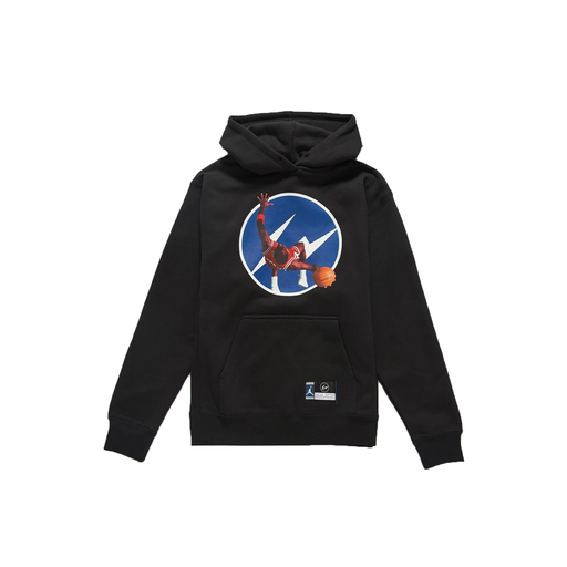 Air Jordan x Fragment Fleece Pullover Image Hoody Black (FW20)
