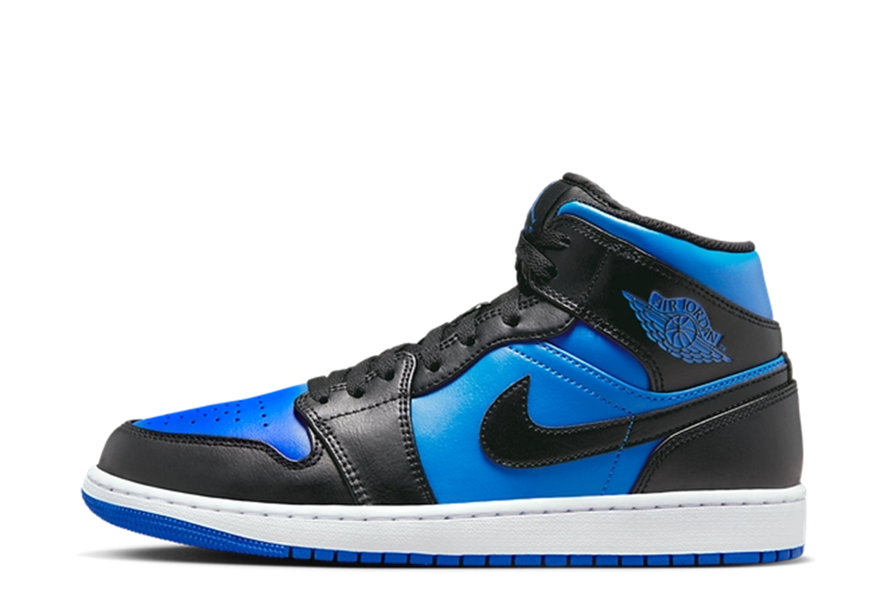Air Jordan 1 Mid 'Varsity Royal' (2023) Black/Royal Blue/Black/White sneaker – authenticated on KLEKT