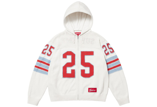 Supreme Sport Zip Up Hooded Sweater 'White' (SS25) – authenticated on KLEKT