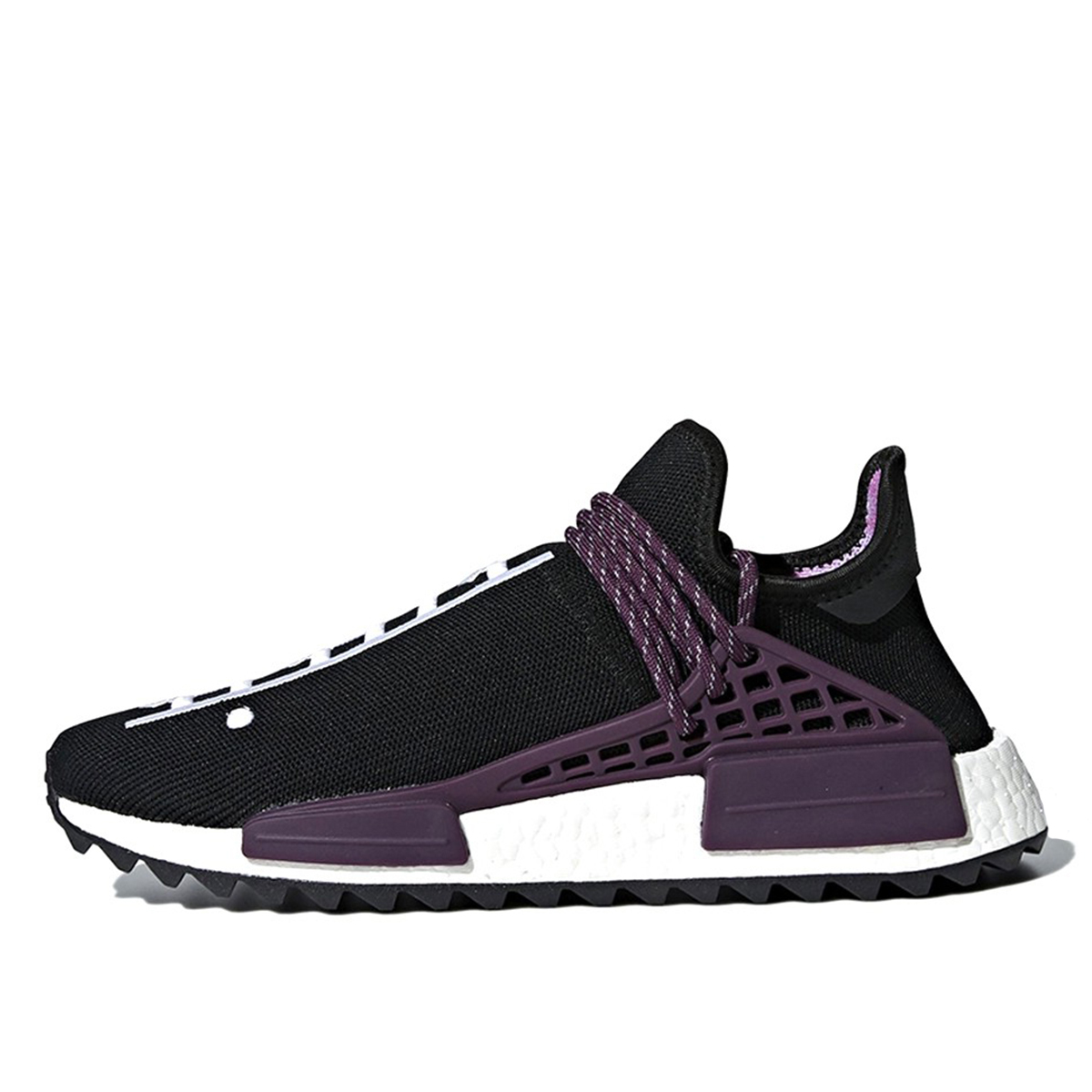 Adidas x Pharrell Williams PW NMD Human Race HU Holi 'Black Purple' sneaker – authenticated on KLEKT