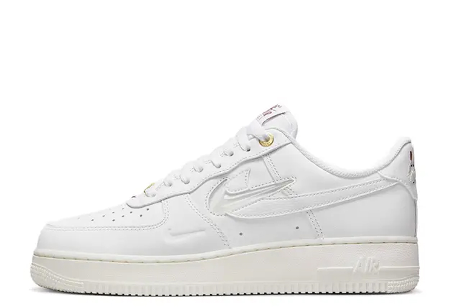 Nike Air Force 1 Low WMNS Jewel Double Swoosh White (2022) WHITE/WHITE SAIL/TEAM RED sneaker – authenticated on KLEKT