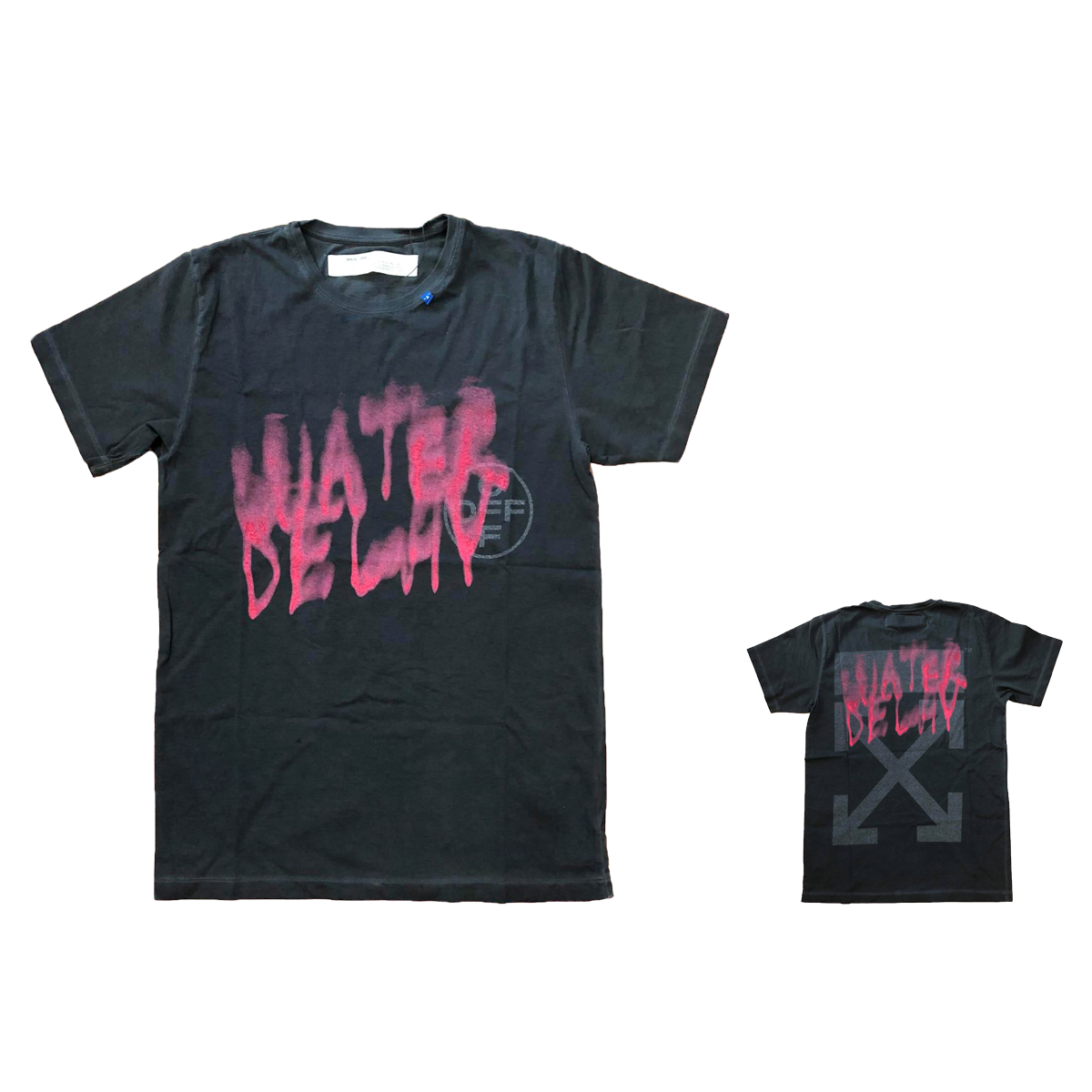 Off White Water Delay T-shirt BLACK/PINK sneaker – authenticated on KLEKT