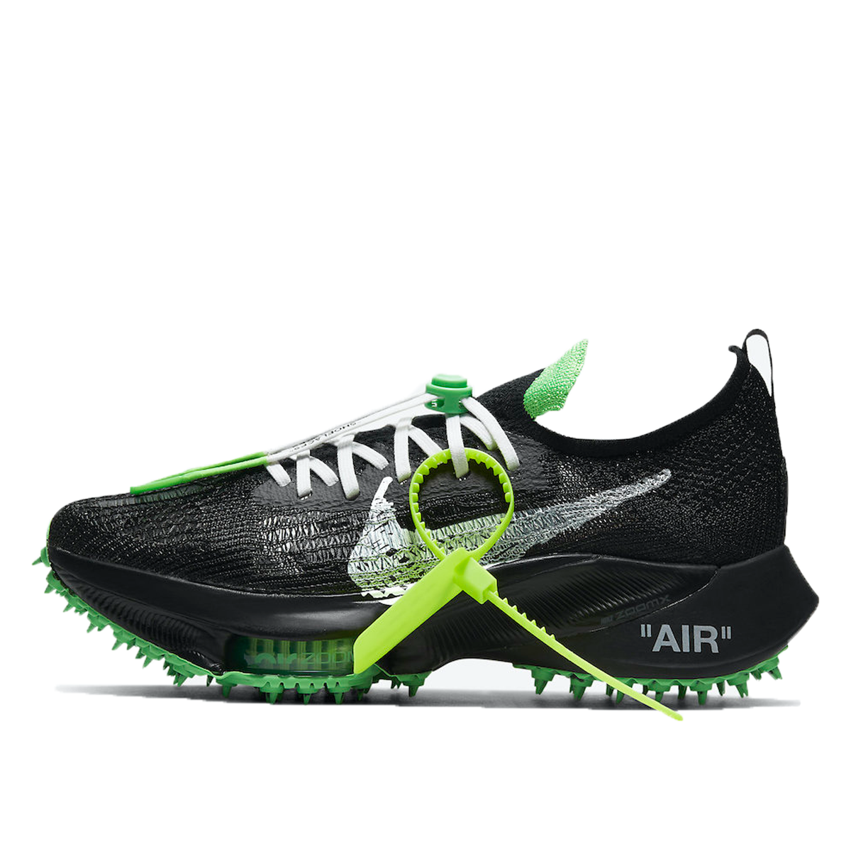 Nike x Off-White Air Zoom Tempo NEXT% Black Scream Green (2021) BLACK/WHITE/SCREAM GREEN sneaker – authenticated on KLEKT