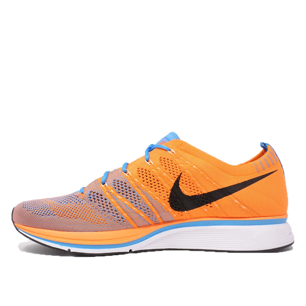 Nike Flyknit Trainer+ Total Orange Blue Glow (2012) sneaker – authenticated on KLEKT