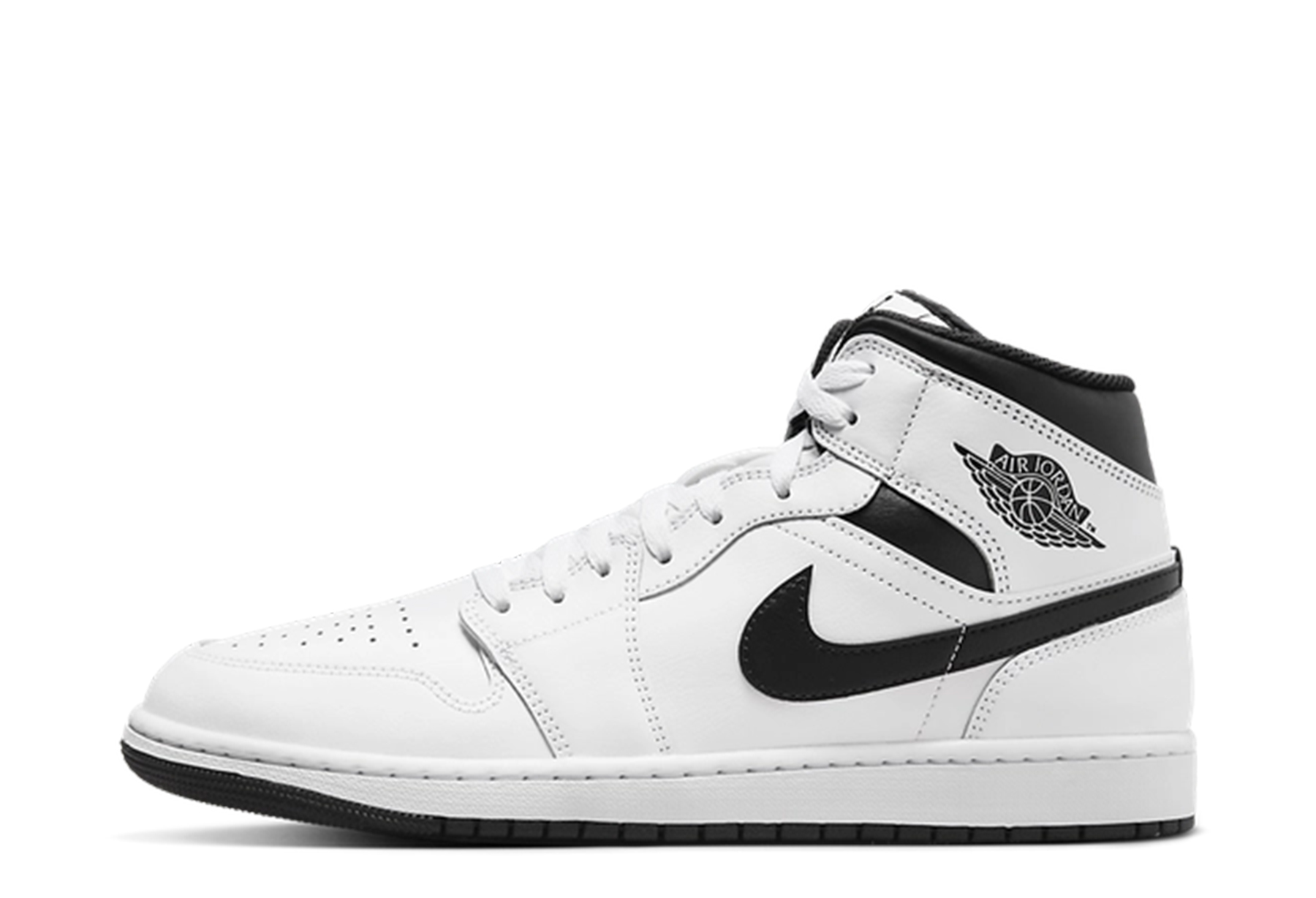 Air Jordan 1 Mid 'White Black' (2024) White/Black sneaker – authenticated on KLEKT