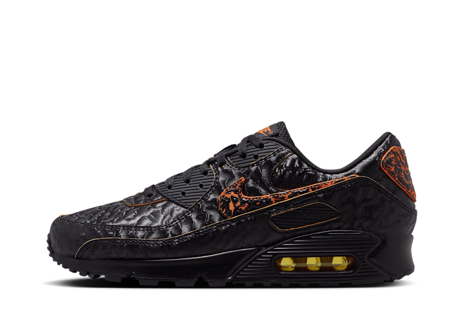 Nike Air Max 90 QS 'Volcano' (2024) Black/Black/Orange sneaker – authenticated on KLEKT