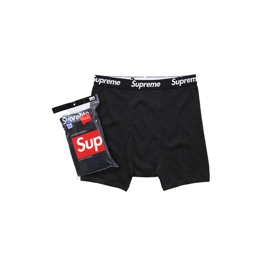 Supreme Hanes Boxers Pack of 3 Black (SS20)