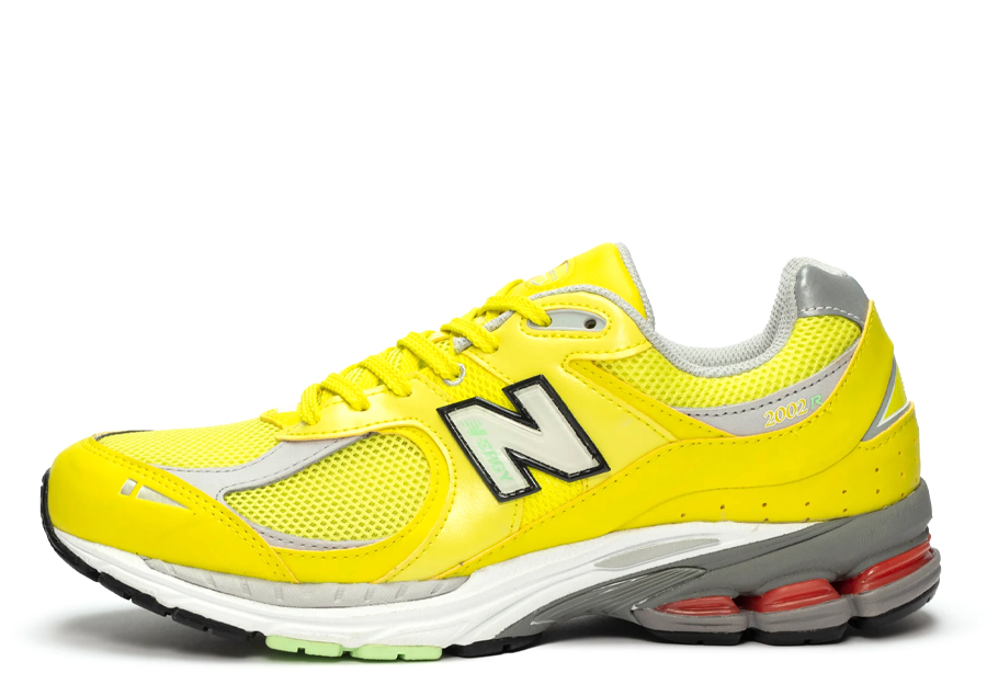 New Balance 2002R Yellow Lime	 (2022) yellow lime/white/orange sneaker – authenticated on KLEKT