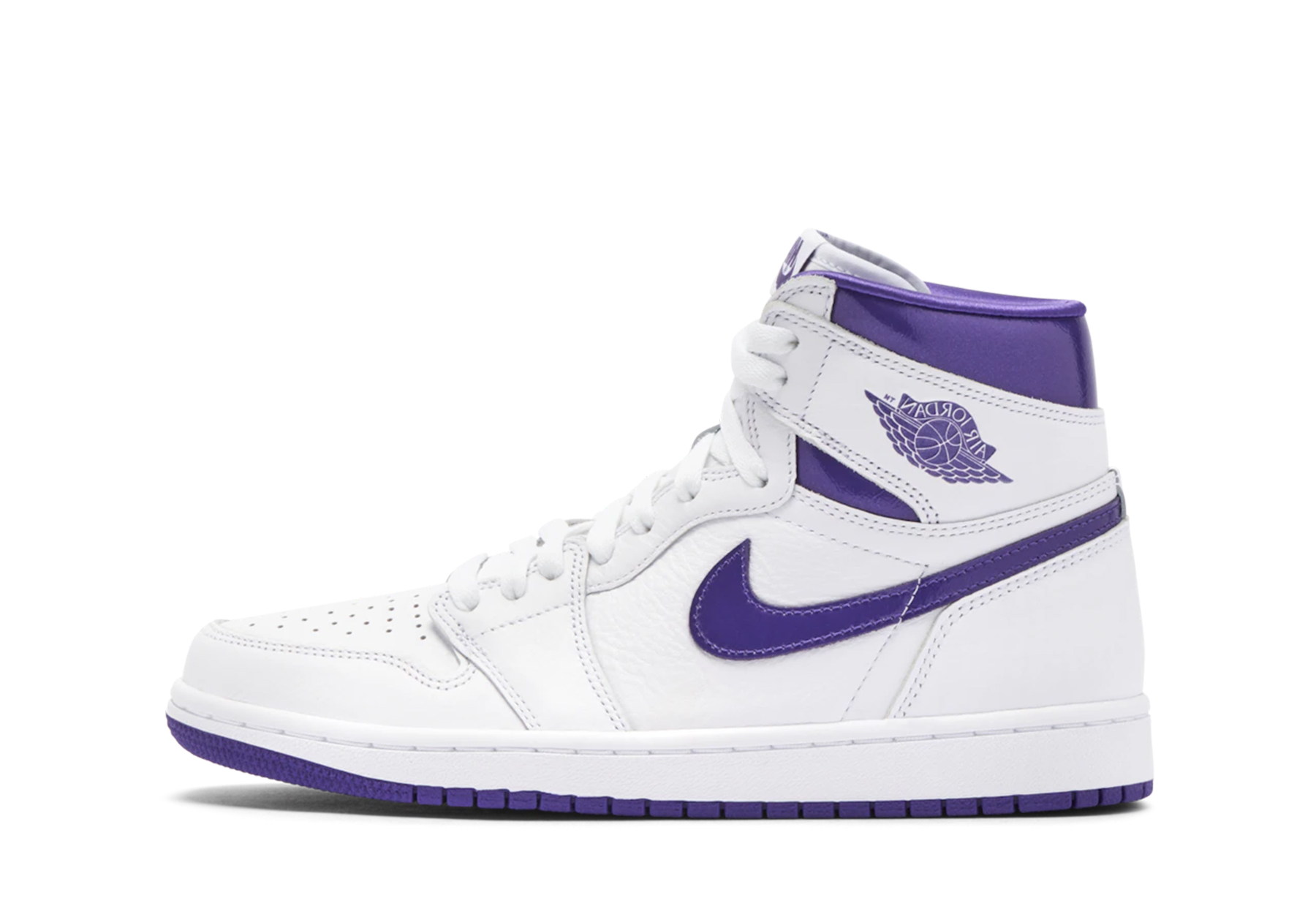 Air Jordan 1 Retro High WMNS 'Court Purple' (2021) WHITE/COURT PURPLE sneaker – authenticated on KLEKT