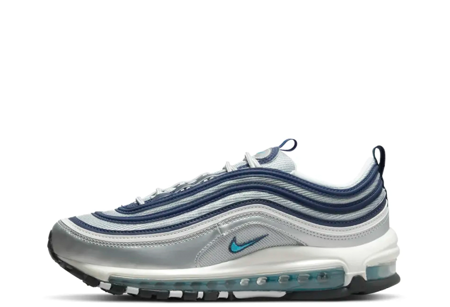 Nike Air Max 97 WMNS Metallic Silver Blue (2022) Metallic Silver/Chlorine Blue sneaker – authenticated on KLEKT
