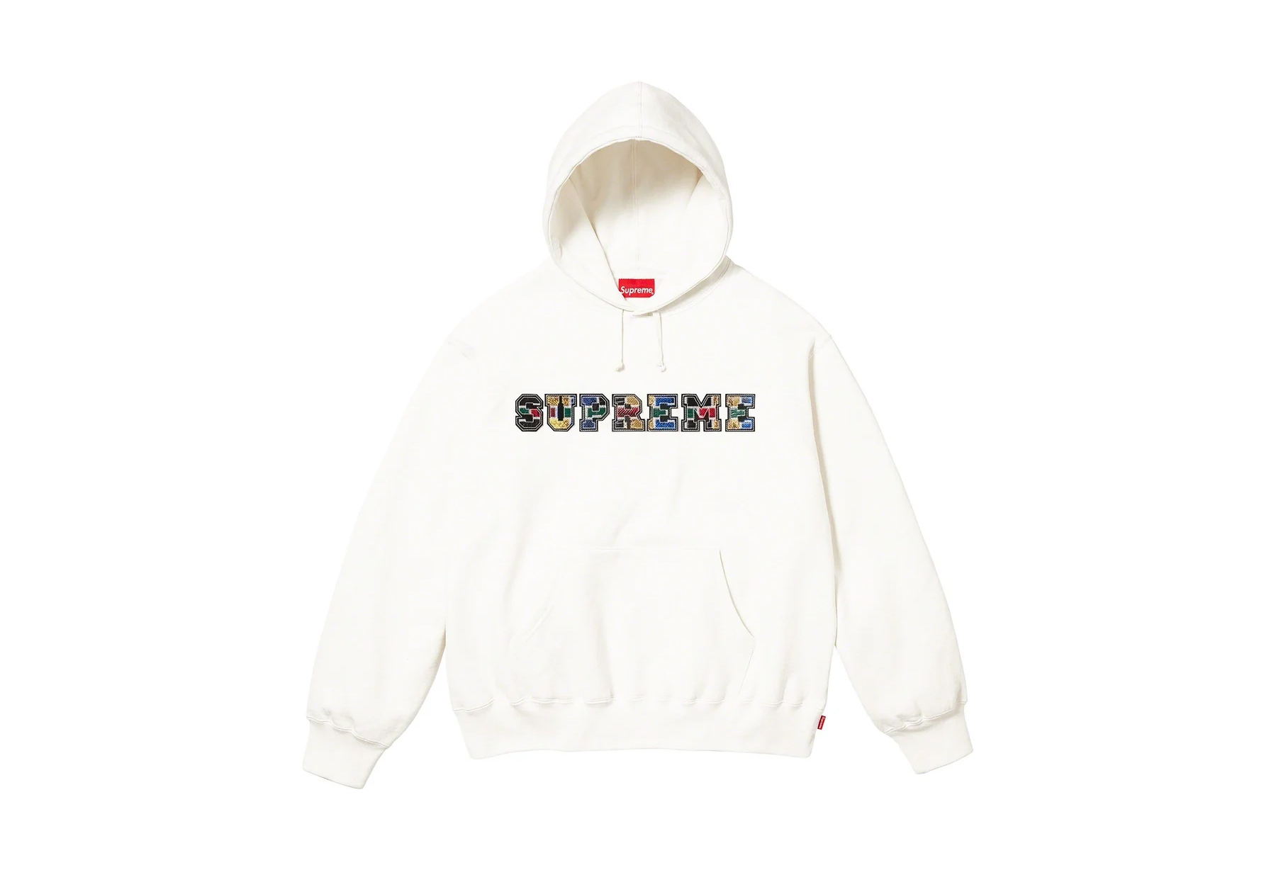 Supreme Collegiate Patchwork Leather Hooded Sweatshirt White (FW23) WHITE sneaker – authenticated on KLEKT