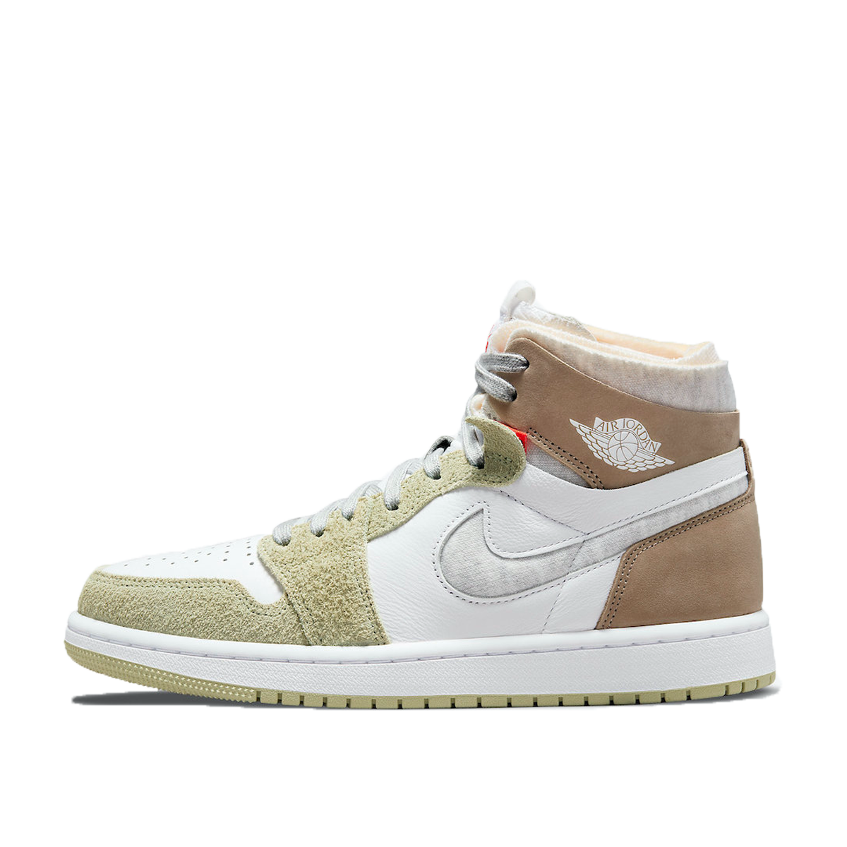 Air Jordan 1 High Zoom CMFT WMNS Olive Aura (2021) WHITE/GREY HEATHER-OLIVE AURA-KHAKI sneaker – authenticated on KLEKT