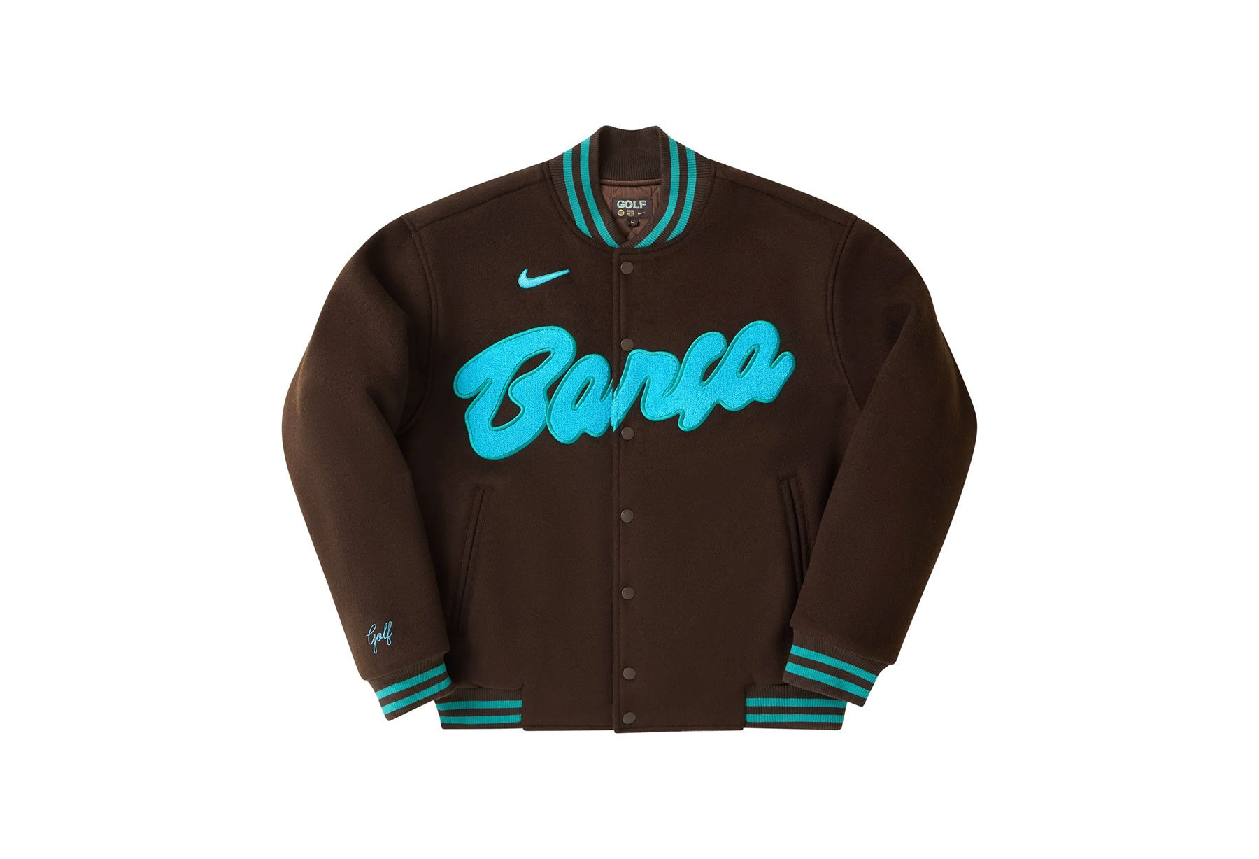 GOLF WANG FC Barcelona x Nike x GOLF WANG FCB Letterman Jacket (FW26) BROWN sneaker – authenticated on KLEKT