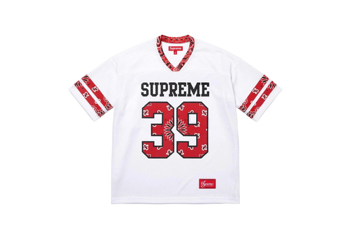 Supreme Bandana Football Jersey 'White' (SS25) – authenticated on KLEKT