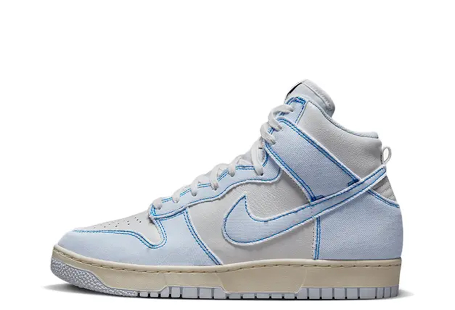 Nike Dunk High 1985 White Blue Denim (2022) LIGHT BLUE/WHITE/BLUE sneaker – authenticated on KLEKT