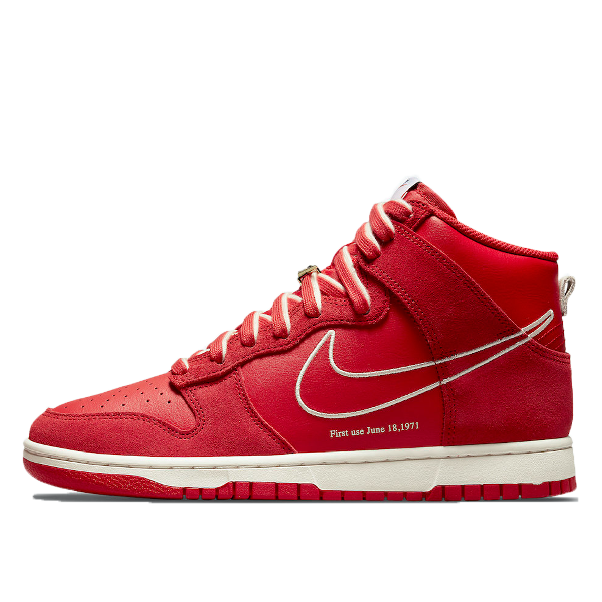 Nike Dunk High First Use (2021) UNIVERSITY RED/SAIL sneaker – authenticated on KLEKT