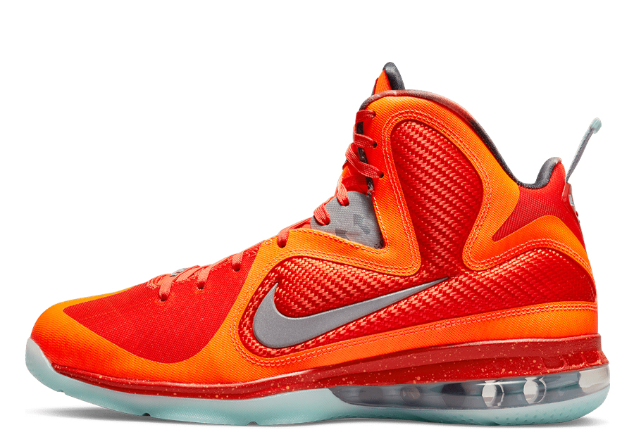 Nike LeBron 9 Big Bang (2022) orange/silver sneaker – authenticated on KLEKT