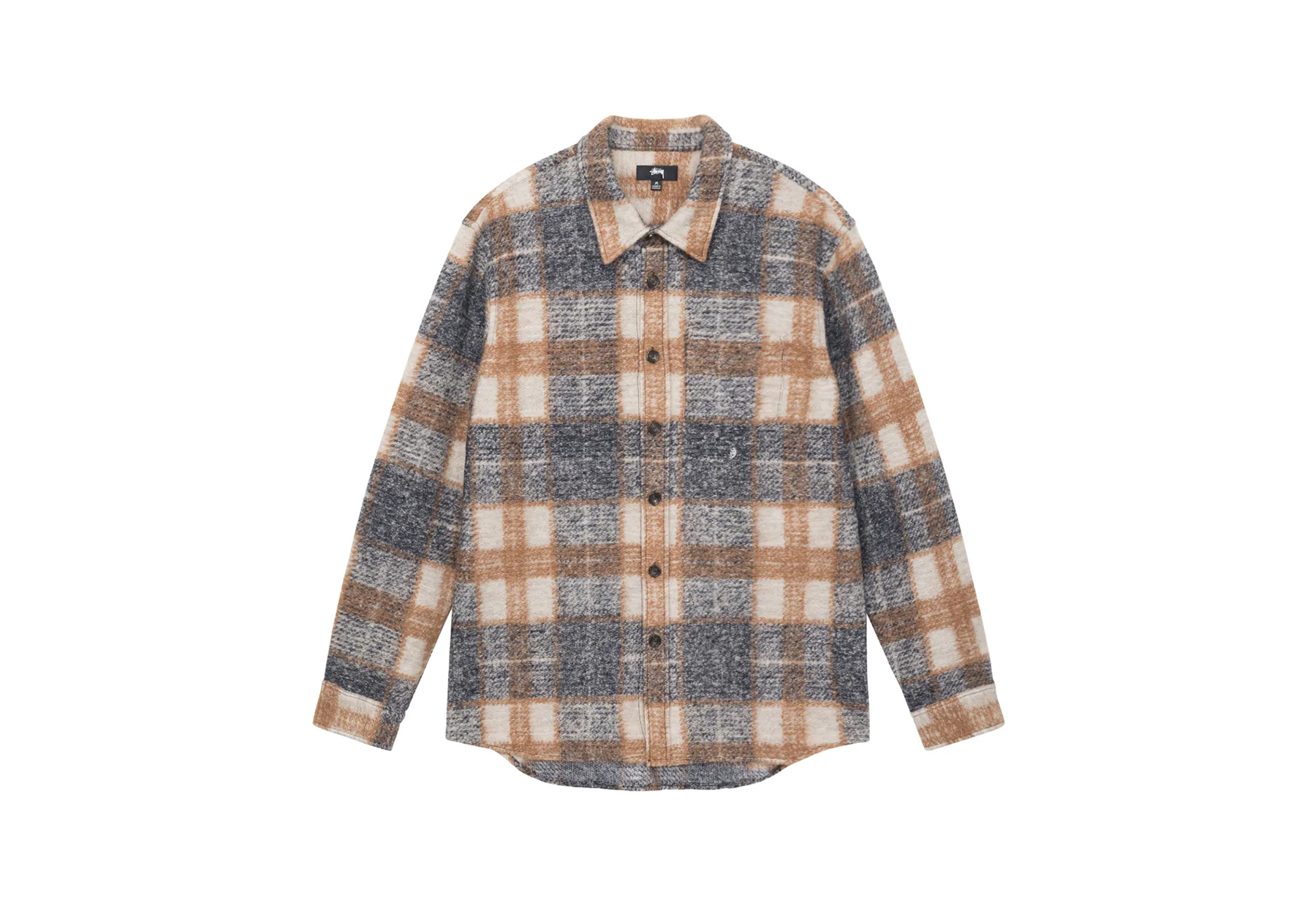 Stussy Plaid Knit Shirt Navy (FW22) NAVY sneaker – authenticated on KLEKT