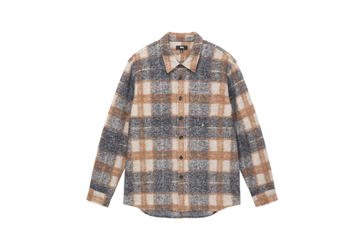 Stussy Plaid Knit Shirt Navy (FW22)