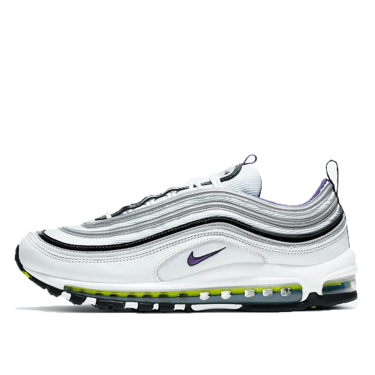 Nike Air Max 97 Kamoji (2021) WHITE/PURPLE/BLACK/VOLT sneaker – authenticated on KLEKT