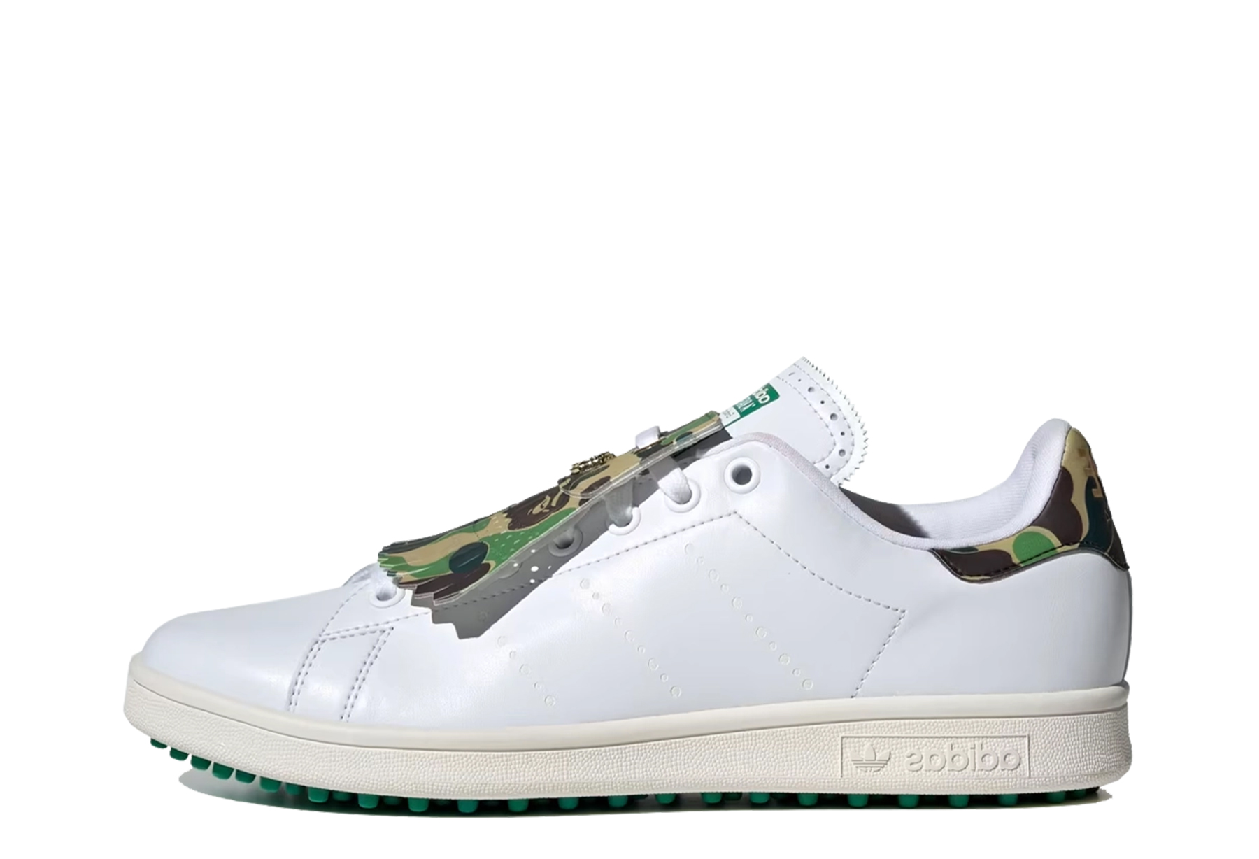 Adidas x BAPE Stan Smith Golf 'ABC Camo' (2023) Cloud White/Cloud White/Green sneaker – authenticated on KLEKT