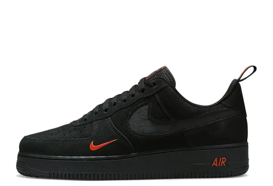 Nike Air Force 1 '07 LV8 'Black Light Crimson' (2022) BLACK/ORANGE sneaker – authenticated on KLEKT
