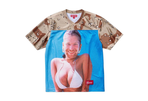 Supreme x Aphex Twin Football Jersey 'Chocolate Chip Camo' (SS25) – authenticated on KLEKT