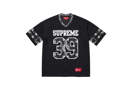 Supreme Bandana Football Jersey 'Black' (SS25) – authenticated on KLEKT