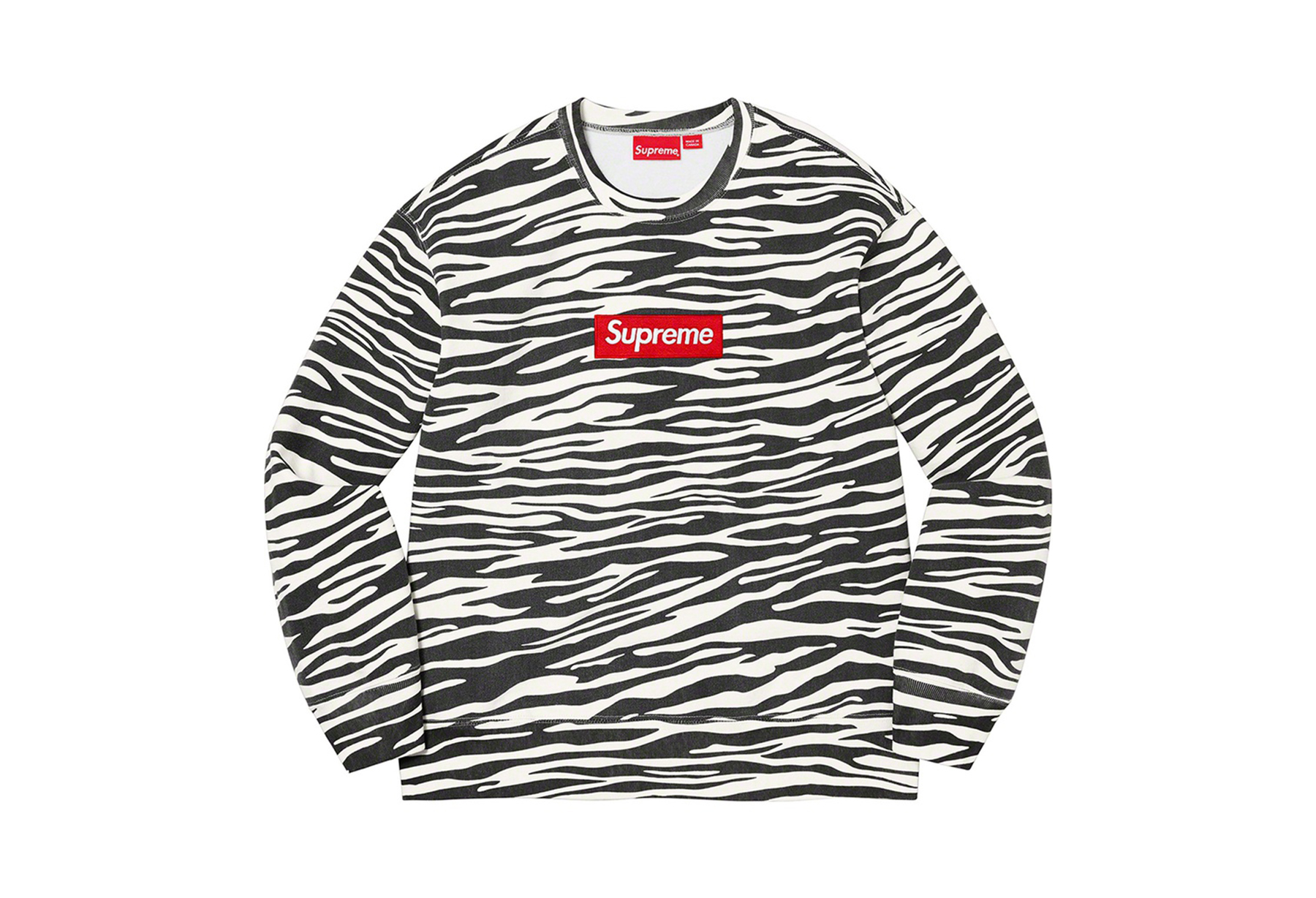 Supreme Box Logo Crewneck Zebra (2022) ZEBRA sneaker – authenticated on KLEKT
