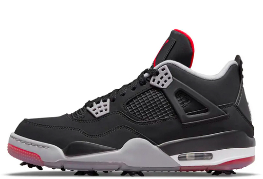 Air Jordan 4 Golf 'Bred' from 2021 with golf spikes on the outsole
