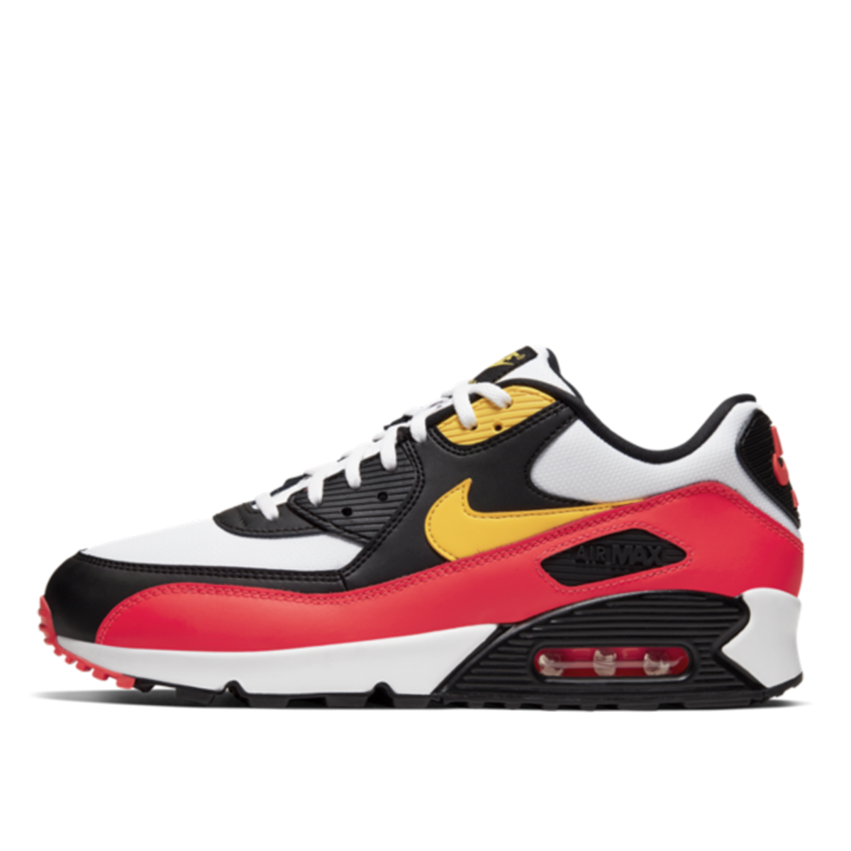 Nike Air Max 90 White Yellow Black Crimson (2019) WHITE/CHROME YELLOW/BLACK/BRIGHT CRIMSON sneaker – authenticated on KLEKT