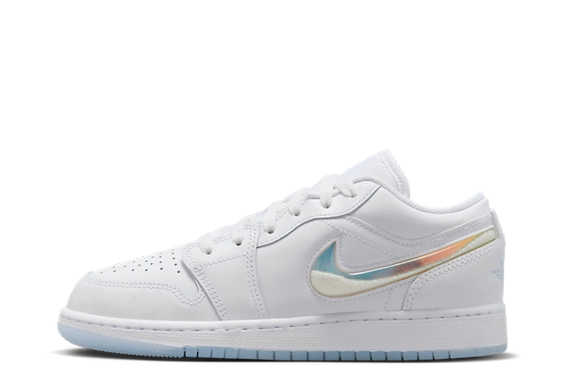 Air Jordan 1 Low SE GS 'Glitter Swoosh' (2023) Blue Tint/Summit White/White/Ice Blue sneaker – authenticated on KLEKT