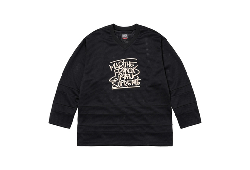 Supreme x Marithé + François Girbaud Hockey Jersey 'Black' (SS25) – authenticated on KLEKT
