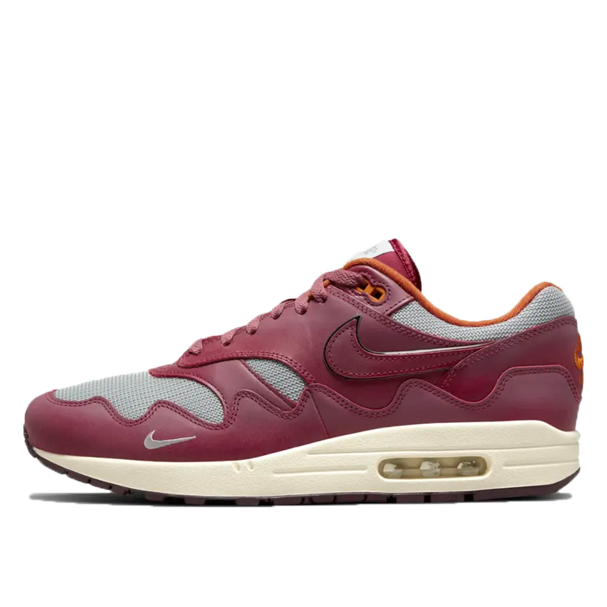Nike x Patta Air Max 1 Waves Rush Maroon (with Bracelet) (2021) METALLIC SILVER/RUSH MAROON sneaker – authenticated on KLEKT