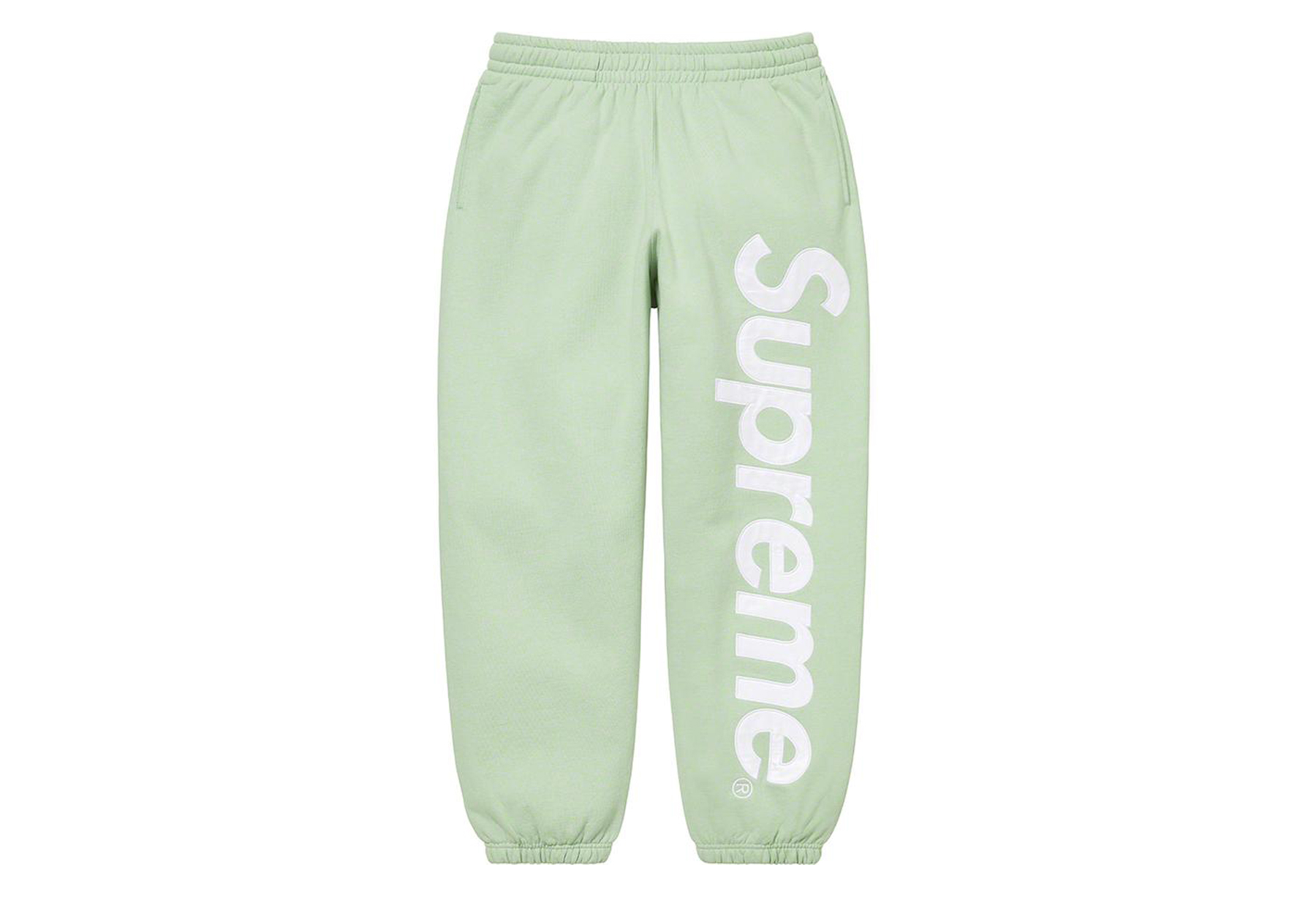 Supreme Satin Appliqué Sweatpant Mint (FW22) MINT sneaker – authenticated on KLEKT