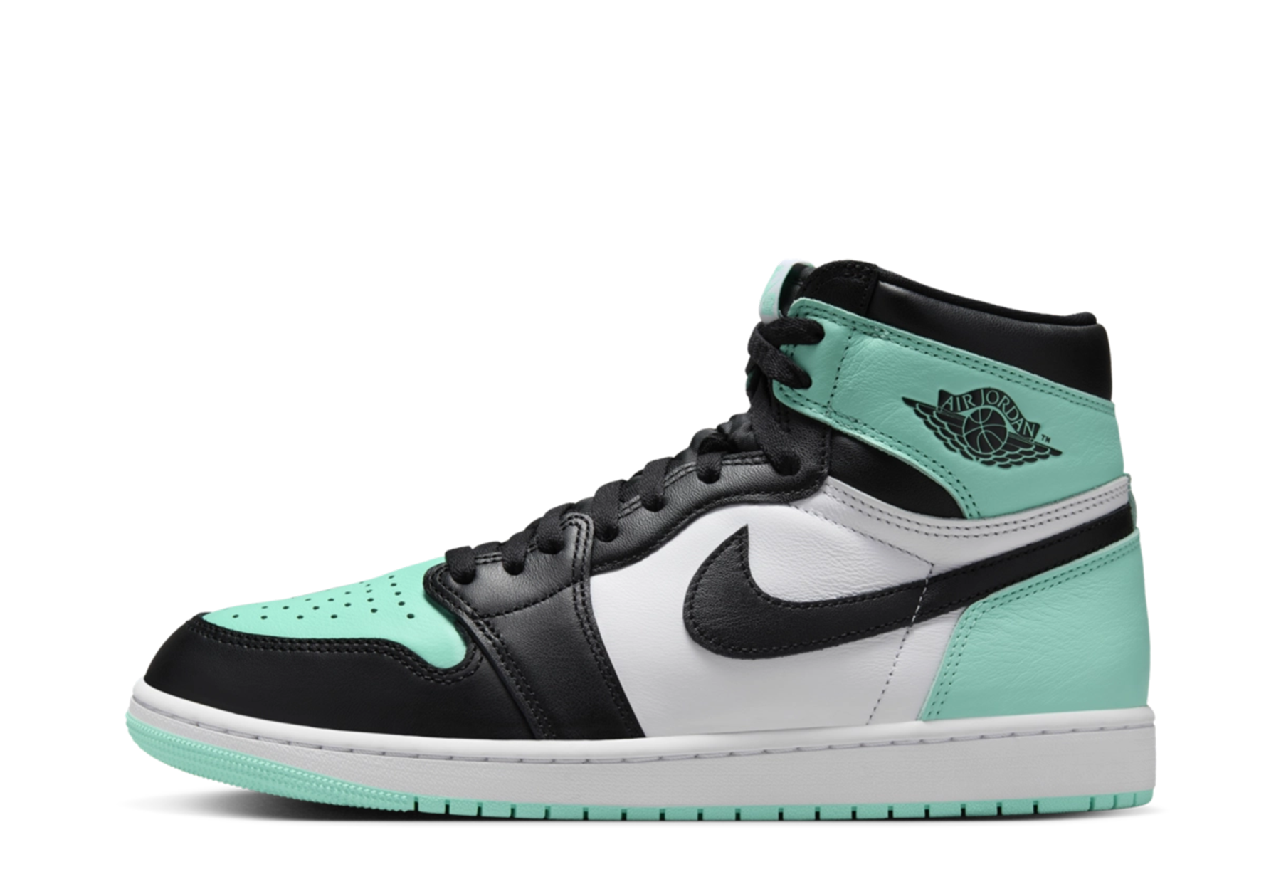 Air Jordan 1 High 'Green Glow' (2024) White/Black/Green Glow sneaker – authenticated on KLEKT