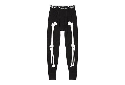 Supreme x Hanes Bone Thermal Pant Black (FW23)