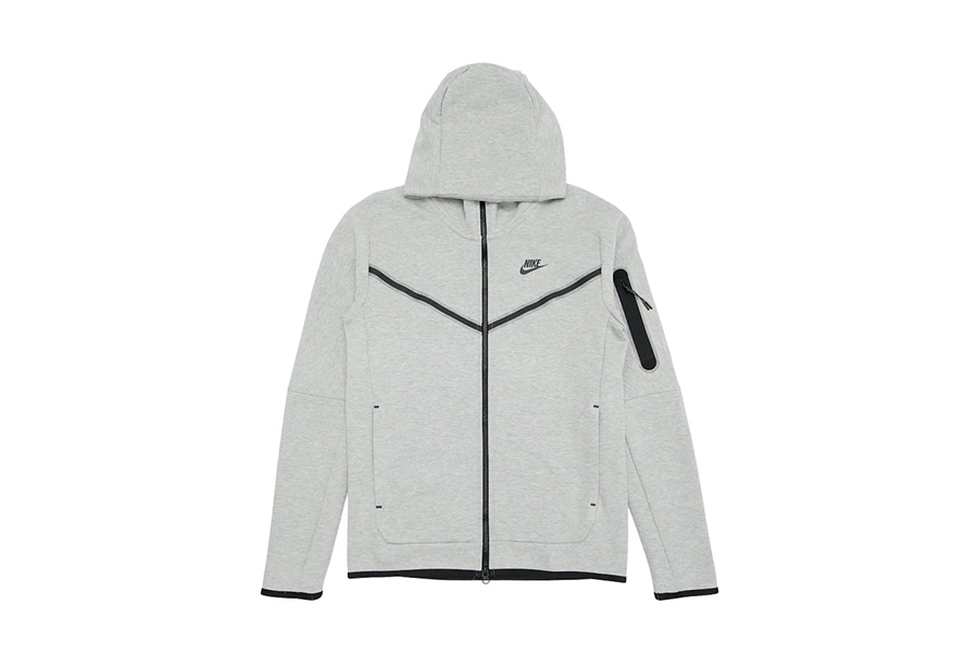 Nike Tech Fleece Full Zip Hoodie Heather Grey/Black HEATHER GREY/BLACK sneaker – authenticated on KLEKT