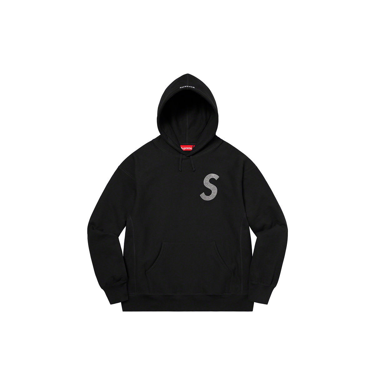 Supreme Swarovski S Logo Hooded Sweatshirt Black (SS21) BLACK sneaker – authenticated on KLEKT