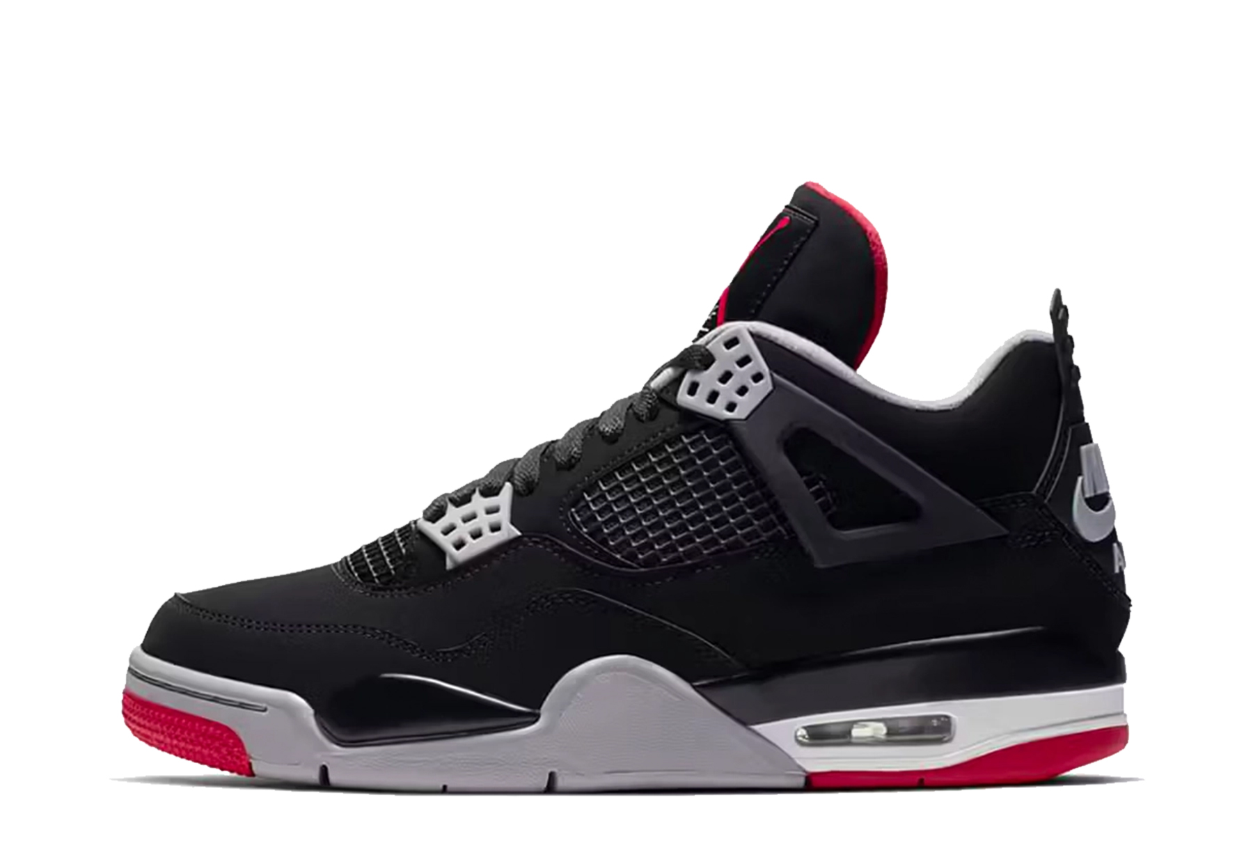 Air Jordan 4 Retro ‘Bred’ (2026) Black/Cement Grey/Summit White/Fire Red sneaker – authenticated on KLEKT