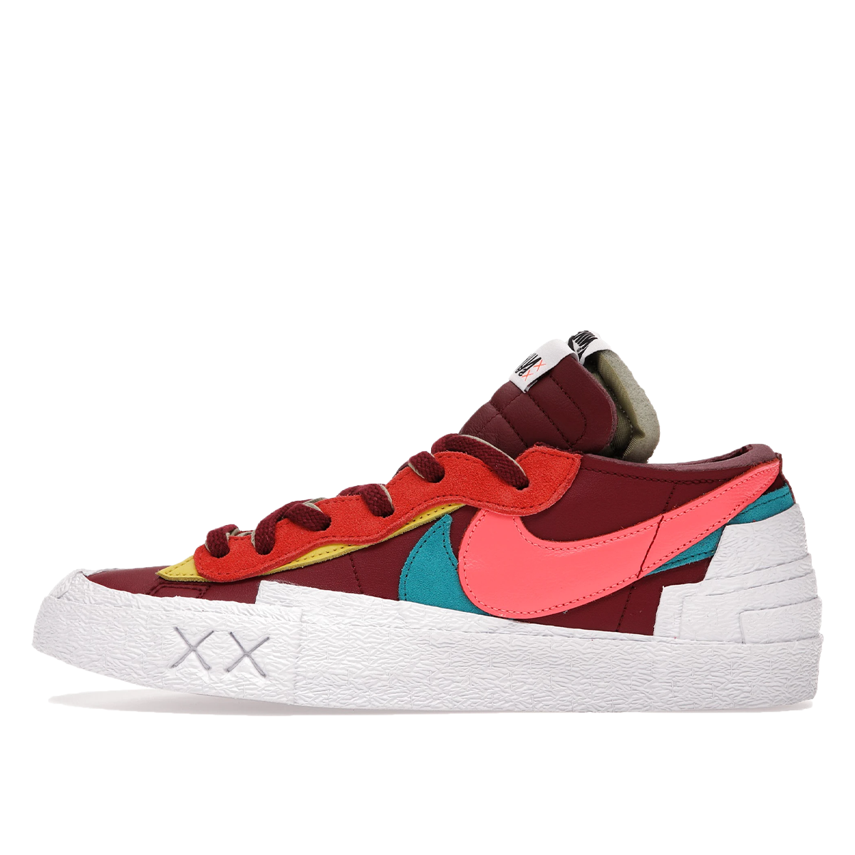 Nike x sacai x KAWS Blazer Low Red (2021) RED/ORANGE/PINK/BLUE sneaker – authenticated on KLEKT